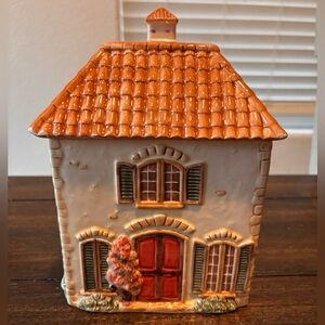 Pier 1 Imports Toscana Villa Ceramic Canister – Hand Painted – 8.5”